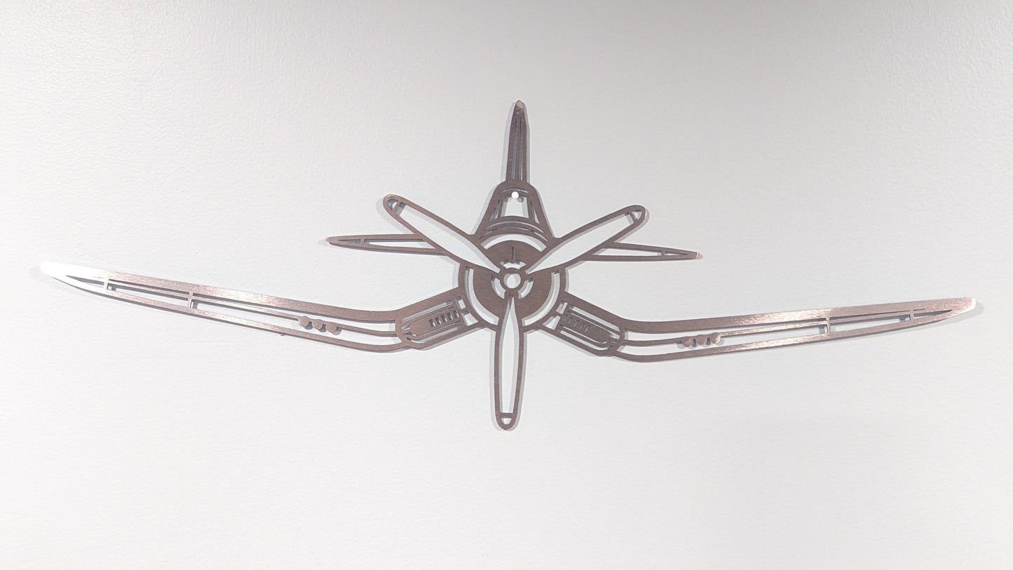 Vought F4U Corsair Silhouette Metal Art