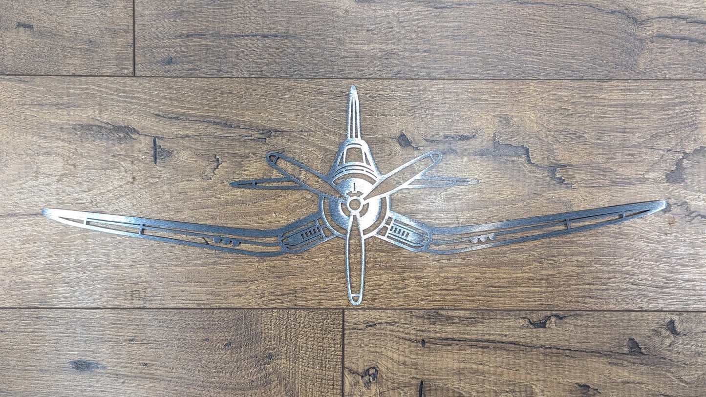 Vought F4U Corsair Silhouette Metal Art
